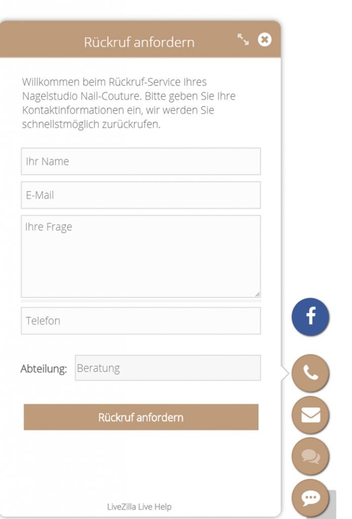 Nagelstudio Nail Couture Rückruf